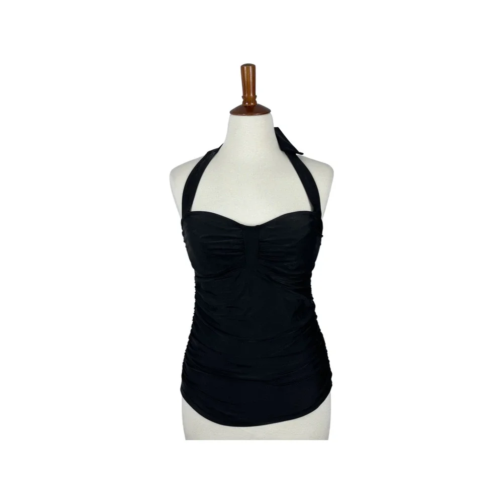 Athleta Women's Black Halter Tankini Top Size 34 B/C